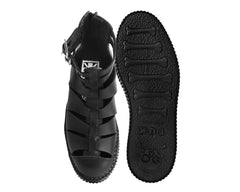 T.U.K. Shoes V9577L Black TUKskin™ Gladiator Viva Low Sandal