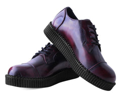 T.U.K. Shoes F3105 Burgundy TUKskin™ Toe Cap Viva Low Creeper