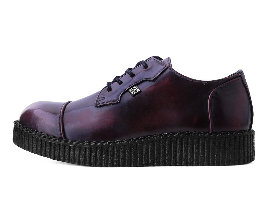 T.U.K. Shoes F3105 Burgundy TUKskin™ Toe Cap Viva Low Creeper