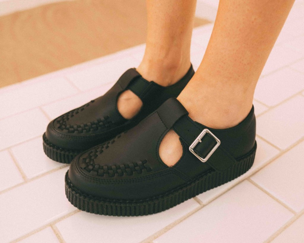 T.U.K. Shoes F3146 Black TUKskin™ Viva Low Sandal