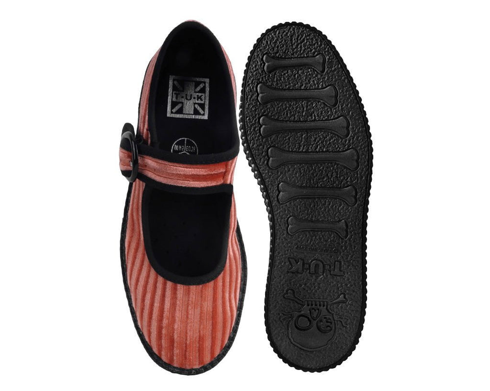 T.U.K. Shoes F3215L Orange Corduroy Viva Low Mary Jane