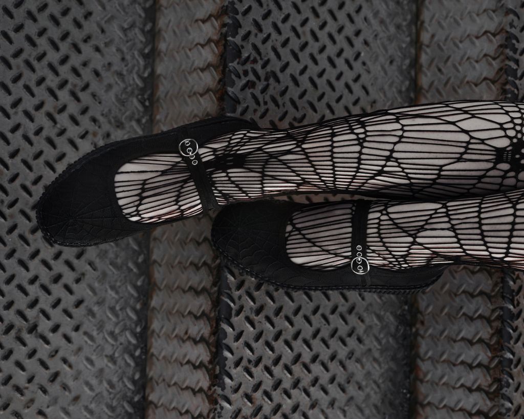 T.U.K. Shoes F3311L Black Mesh Web Viva Low Mary Jane