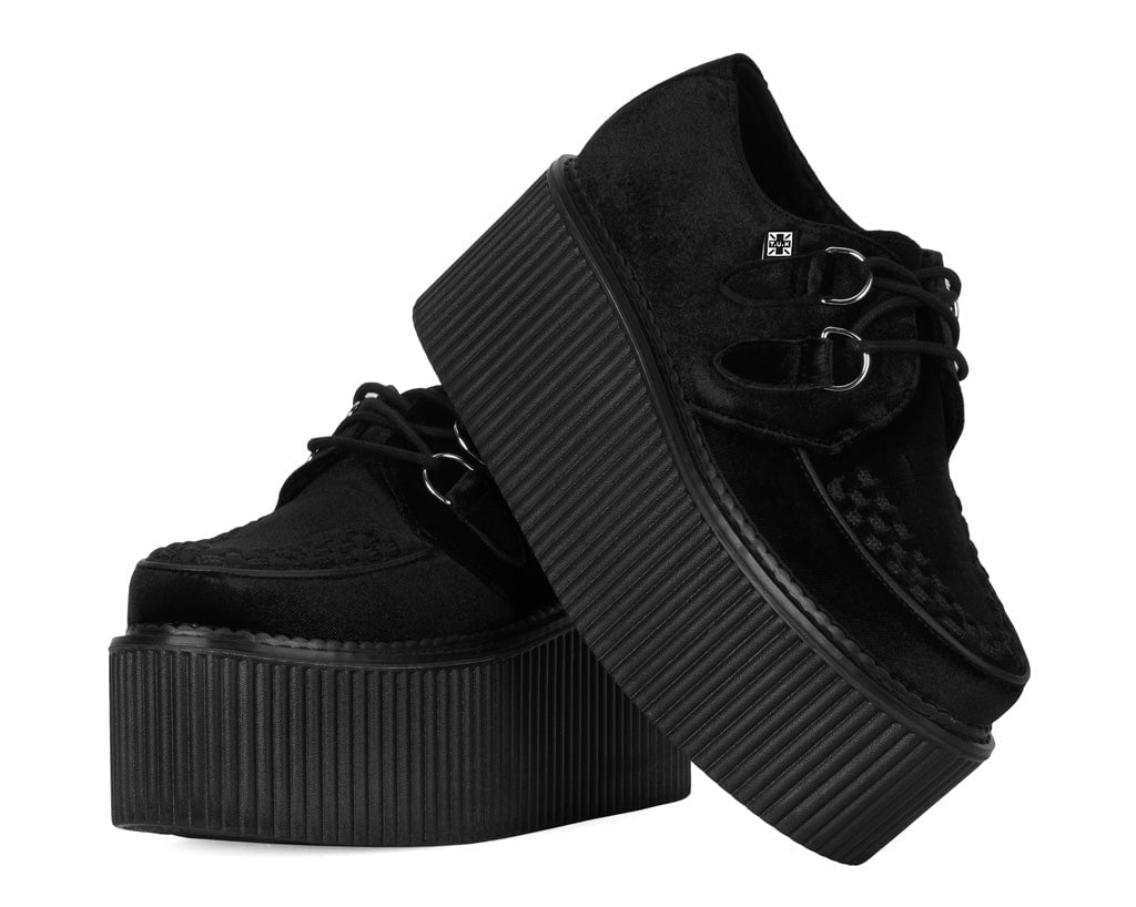 T.U.K. Shoes S9860 Black Velvet Stratocreeper
