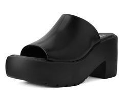 T.U.K. Shoes A9878L Black Bubble Mule Heel