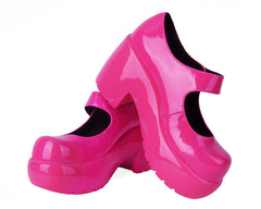 T.U.K. Shoes A3219L Pink Liquid Bubble Mary Jane Platform