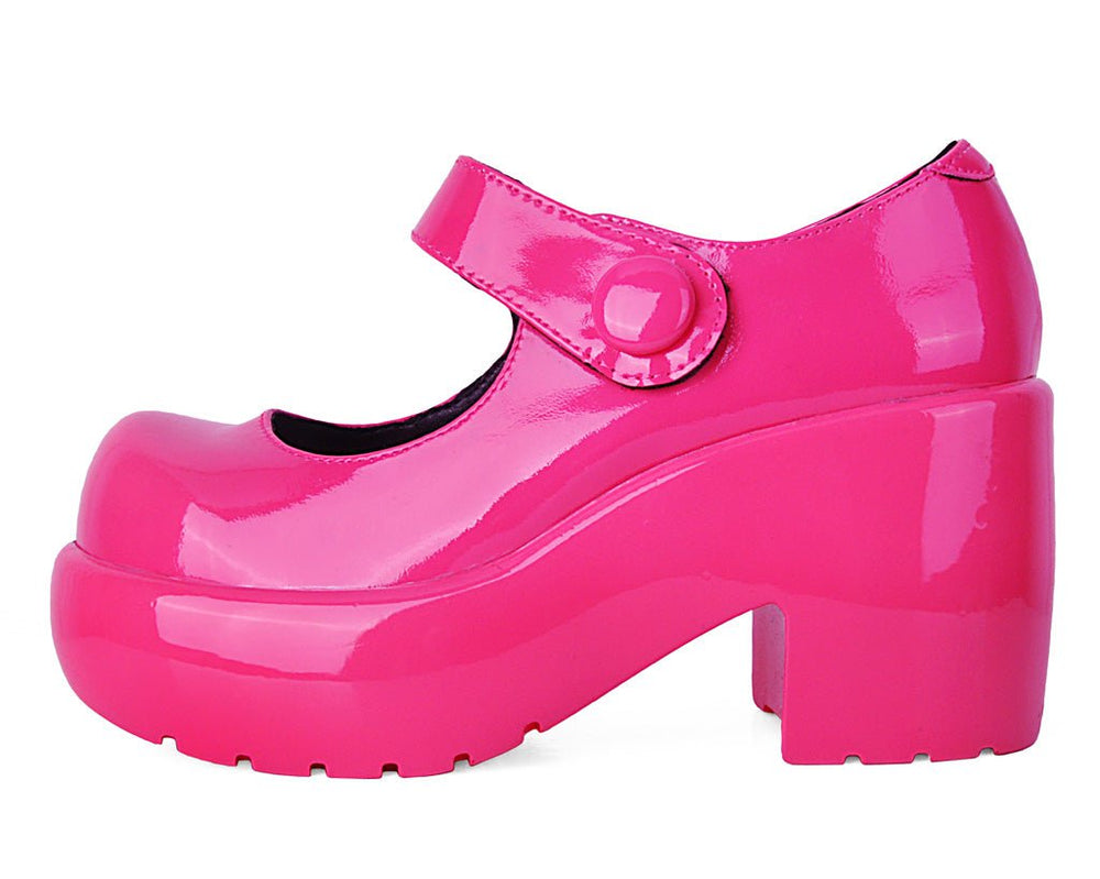 T.U.K. Shoes A3219L Pink Liquid Bubble Mary Jane Platform