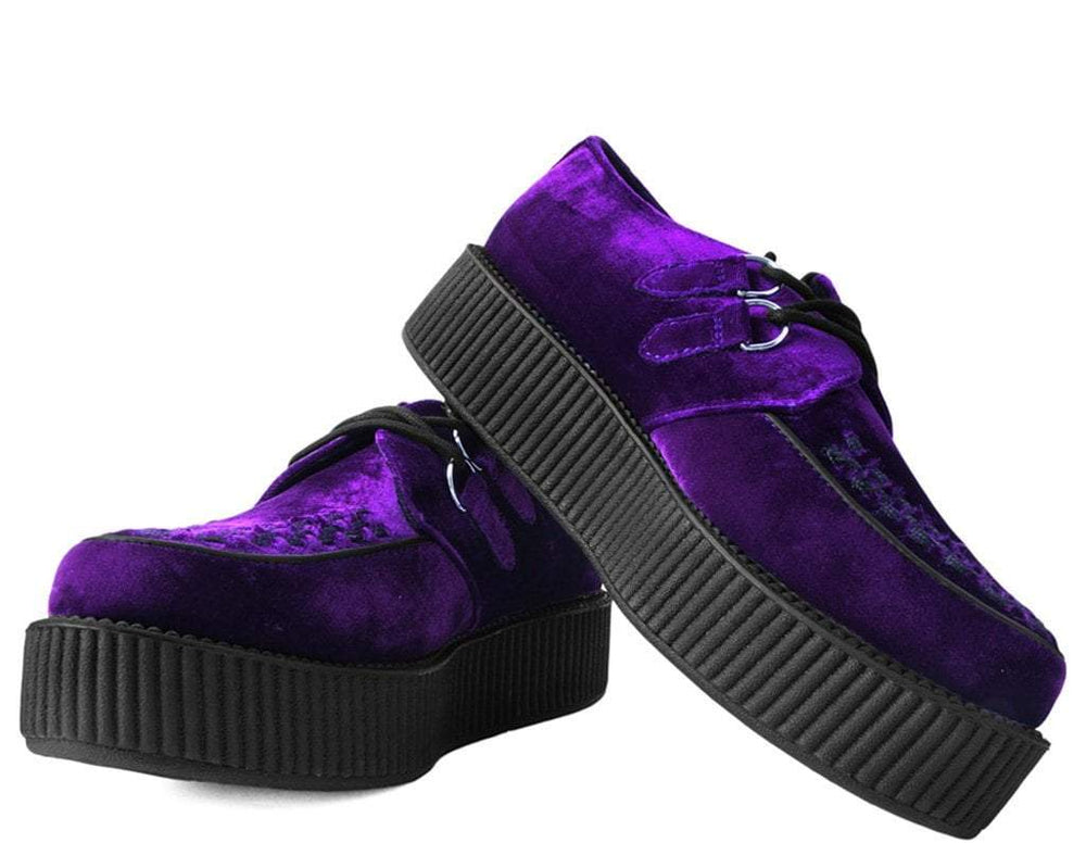 T.U.K. Shoes V9490 Violet Velvet Viva Mondo Creeper