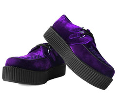 T.U.K. Shoes V9490 Violet Velvet Viva Mondo Creeper