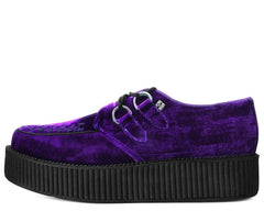 T.U.K. Shoes V9490 Violet Velvet Viva Mondo Creeper