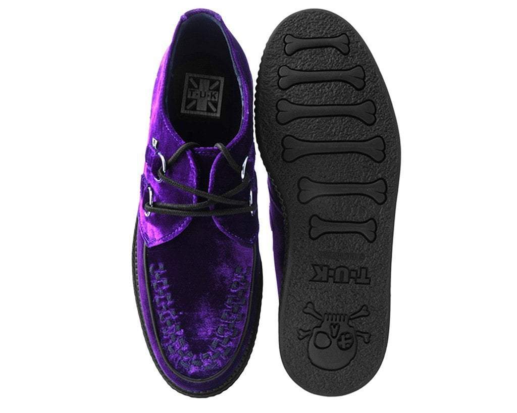 T.U.K. Shoes V9490 Violet Velvet Viva Mondo Creeper