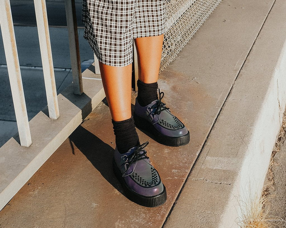 T.U.K. Shoes V9663 Midnight Chameleon Viva Mondo Creeper
