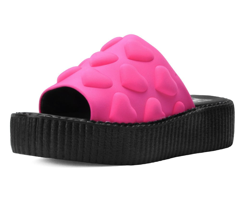 T.U.K. Shoes V3303L Pink Puff Heart Mondo Sandal
