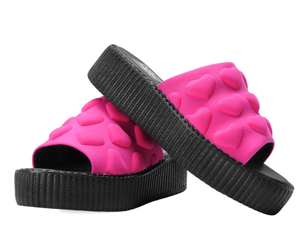 T.U.K. Shoes V3303L Pink Puff Heart Mondo Sandal