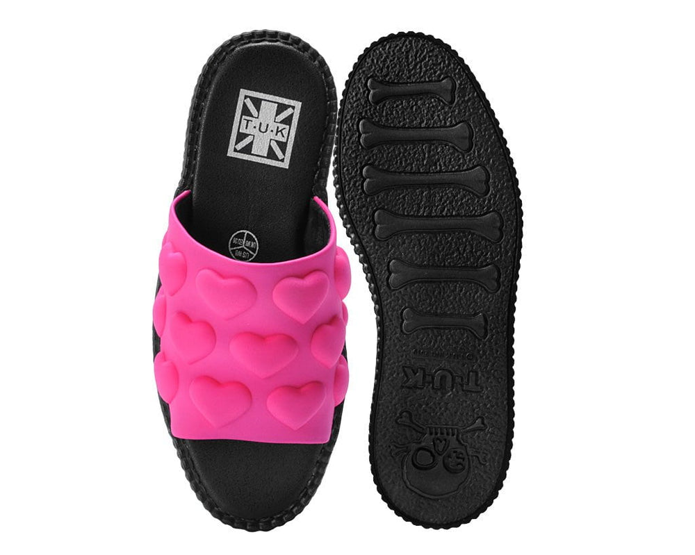 T.U.K. Shoes V3303L Pink Puff Heart Mondo Sandal
