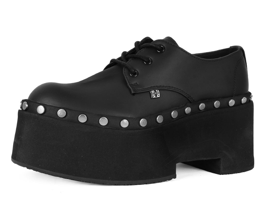T.U.K. Shoes A3296 Black TUKskin Dino Flat Platform