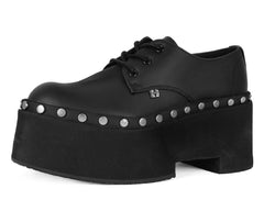 T.U.K. Shoes A3296 Black TUKskin Dino Flat Platform