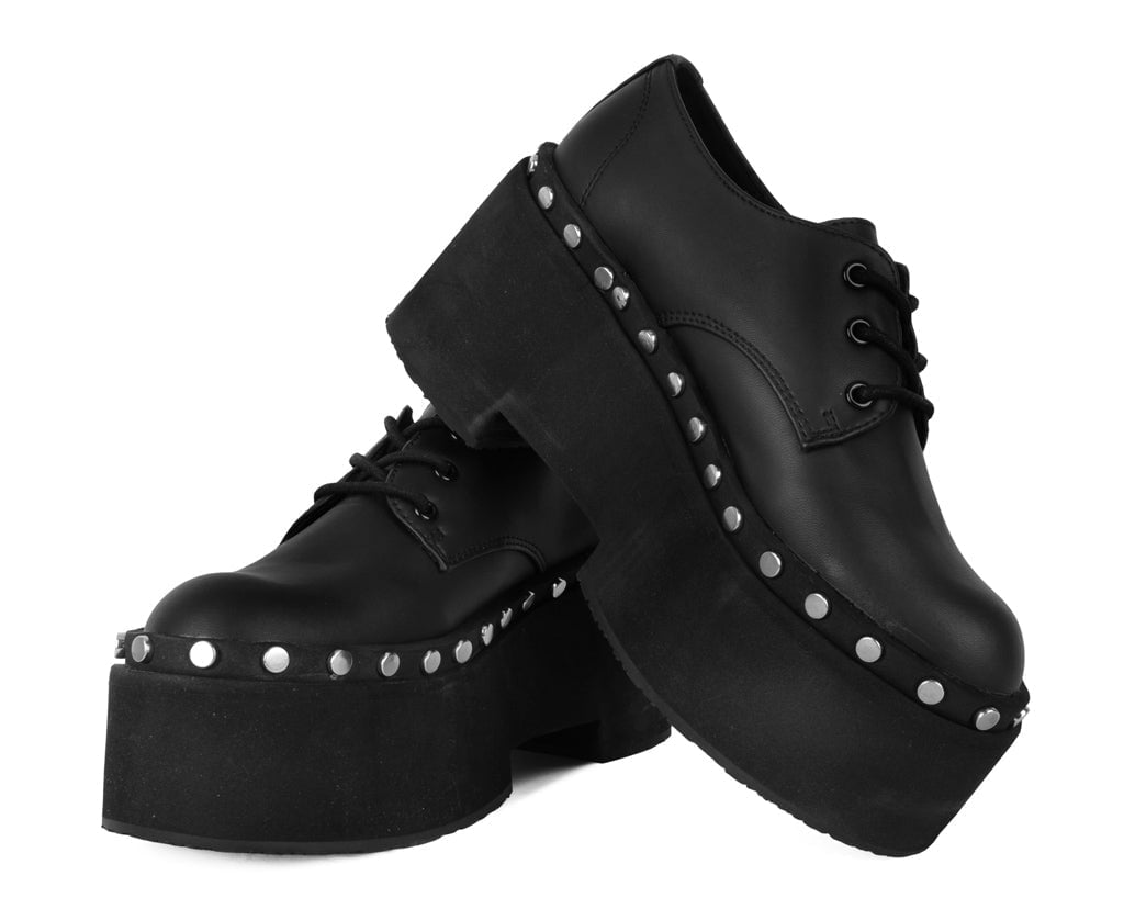 T.U.K. Shoes A3296 Black TUKskin Dino Flat Platform