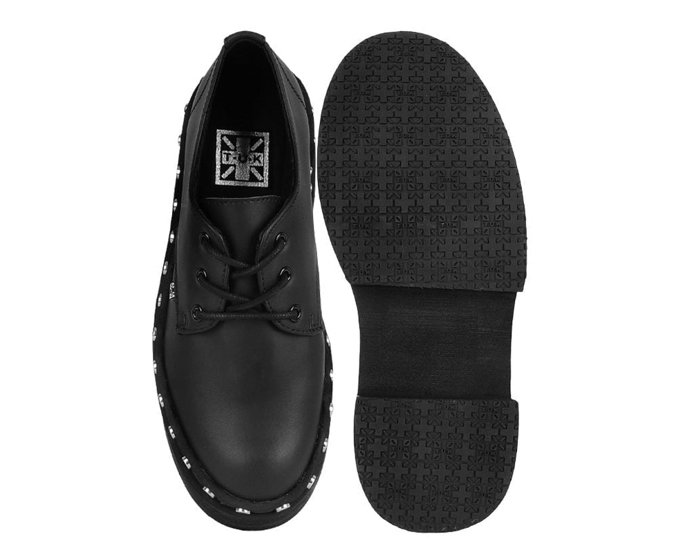 T.U.K. Shoes A3296 Black TUKskin Dino Flat Platform