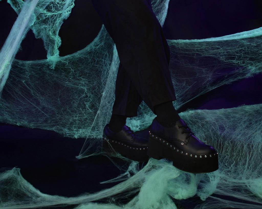 T.U.K. Shoes A3296 Black TUKskin Dino Flat Platform