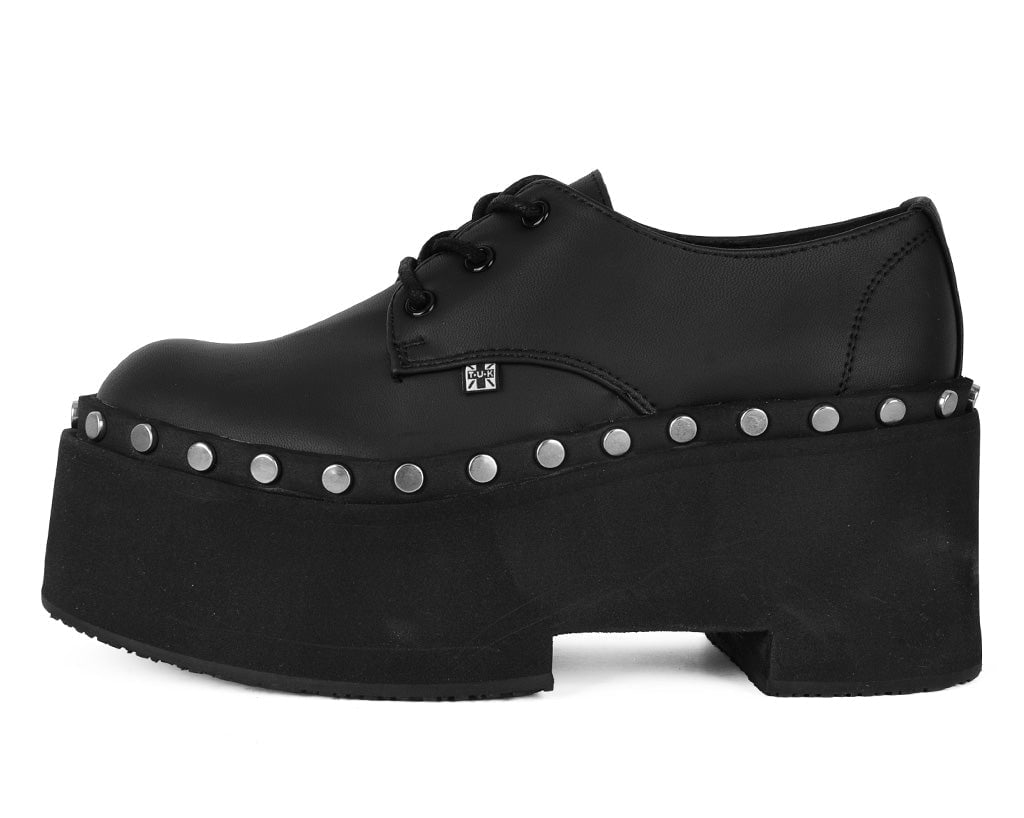 T.U.K. Shoes A3296 Black TUKskin Dino Flat Platform