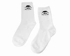 T.U.K. Shoes TSK1033 White T.U.K. Skull Logo Men’s Sock TSK1033-OS