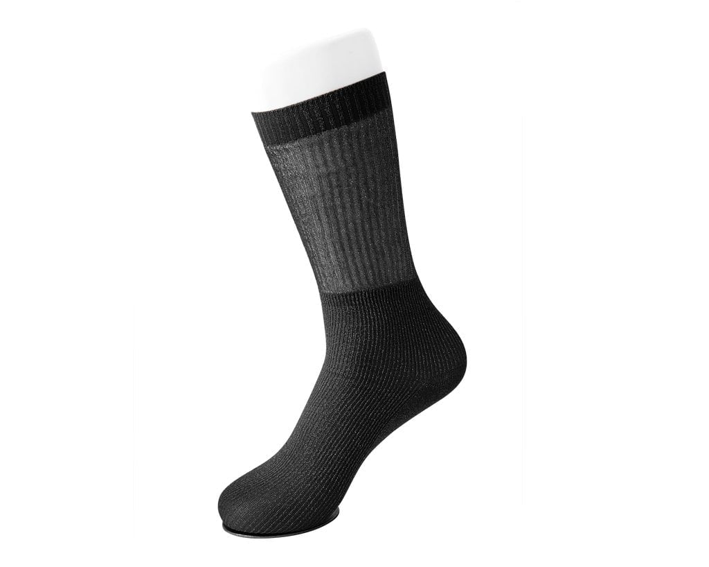 T.U.K. Shoes TSK1130 Black Ribbed Glitter Sock TSK1130