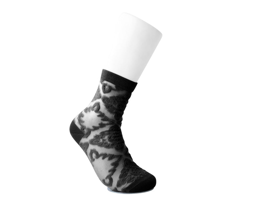 T.U.K. Shoes TSK1145 Black Mid-Calf Mesh Sock TSK1145-OS