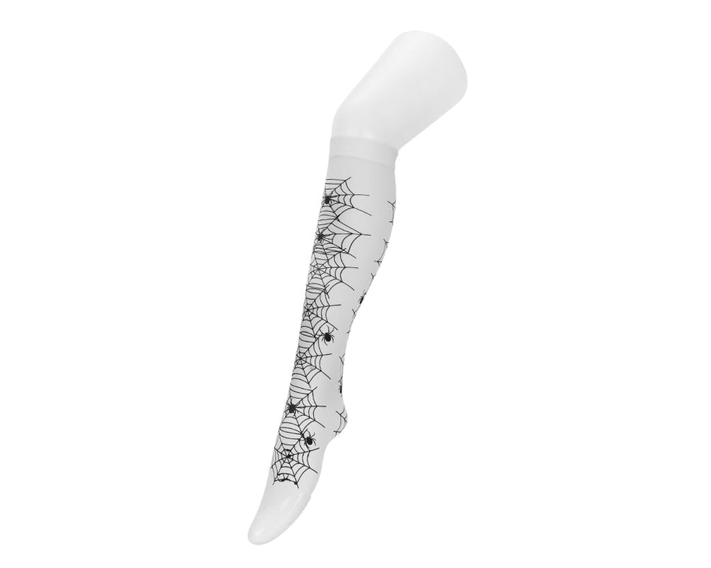 T.U.K. Shoes TSK1176 White Spider Thigh High Sock TSK1176-OS