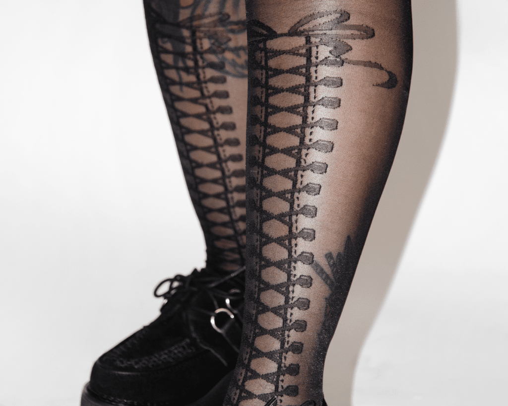 T.U.K. Shoes TSK1158 Black Mesh Corset Sock TSK1158-OS