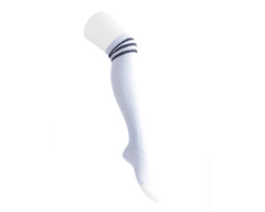T.U.K. Shoes TSK1124 Black & White Varsity Rhinestone Over-The-Knee Sock TSK1124-OS