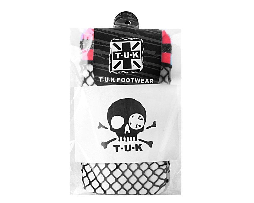T.U.K. Shoes TSK1122 Multi-color Band Fishnet 5-Pk Sock TSK1122-OS