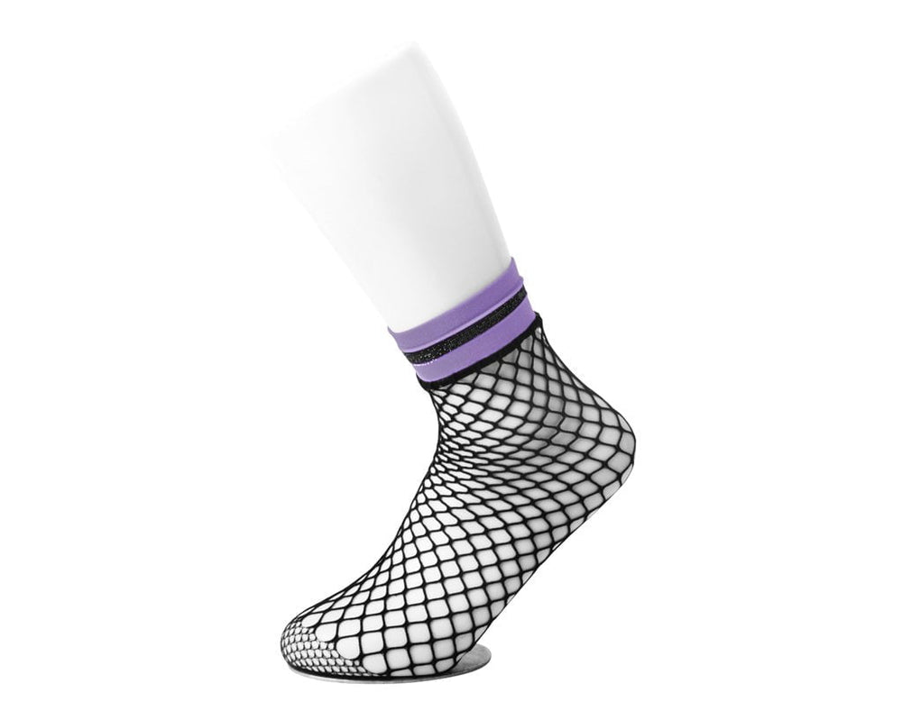 T.U.K. Shoes TSK1122 Multi-color Band Fishnet 5-Pk Sock TSK1122-OS
