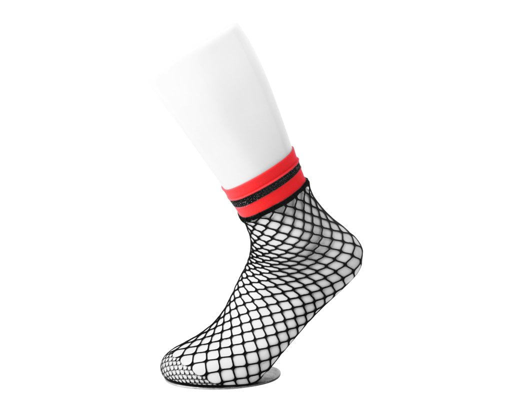 T.U.K. Shoes TSK1122 Multi-color Band Fishnet 5-Pk Sock TSK1122-OS