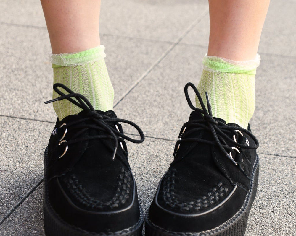T.U.K. Shoes TSK1134 Lime Mesh Sock TSK1134-OS