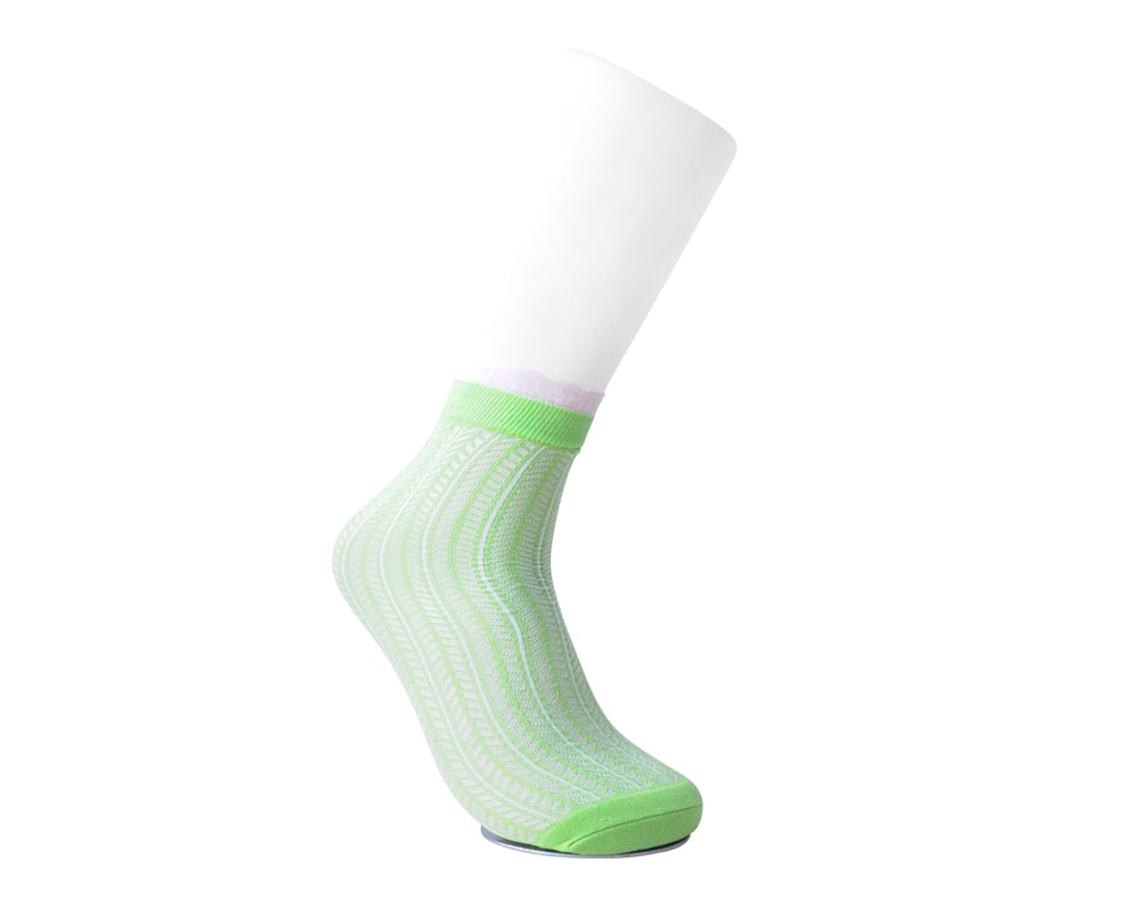 T.U.K. Shoes TSK1134 Lime Mesh Sock TSK1134-OS