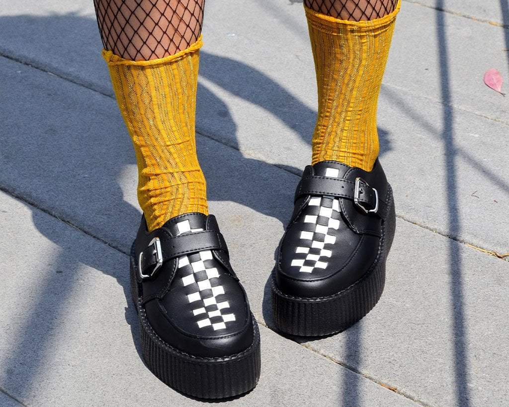 T.U.K. Shoes TSK1086 Mustard Lettuce Trim Lace Sock TSK1086-OS
