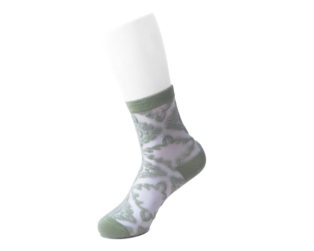 T.U.K. Shoes TSK1146 Sage Mid-Calf Mesh Sock TSK1146-OS