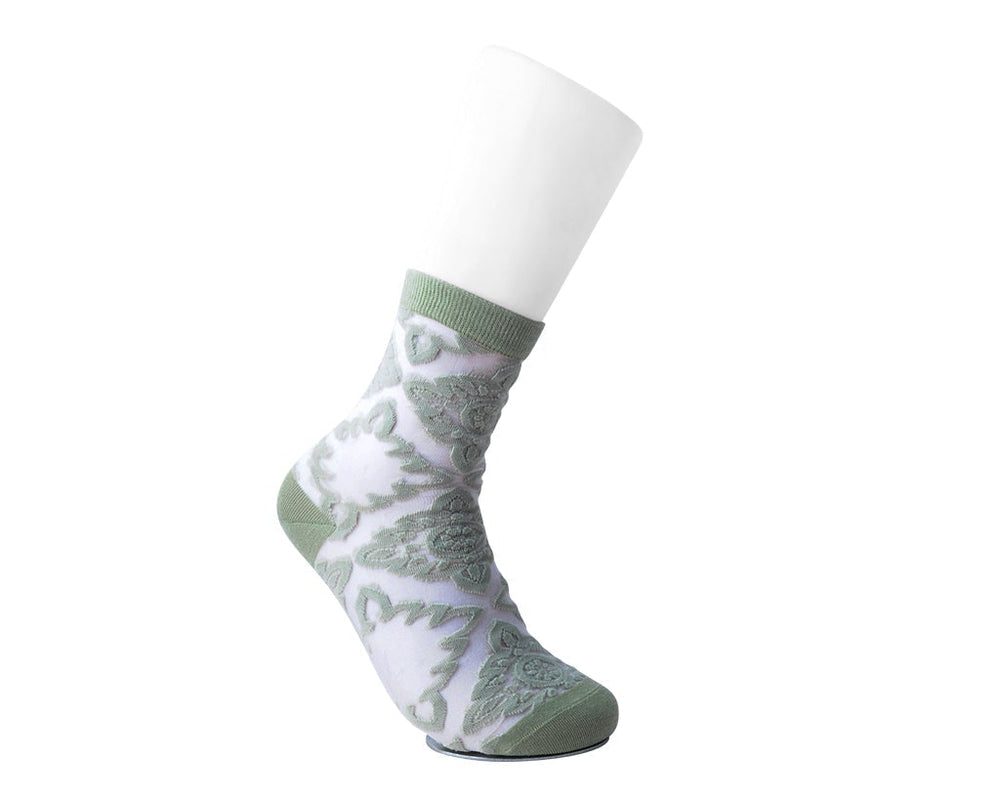 T.U.K. Shoes TSK1146 Sage Mid-Calf Mesh Sock TSK1146-OS