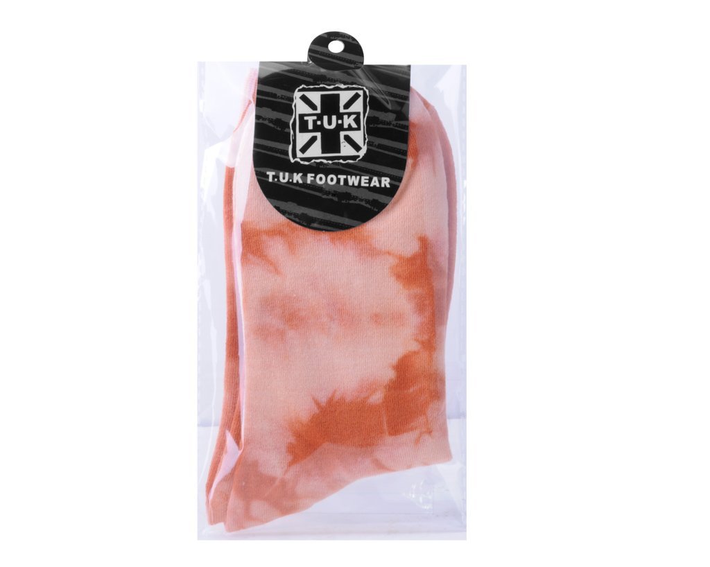 T.U.K. Shoes TSK1111 Tie-Dye Tangerine Women's Crew Sock TSK1111-OS