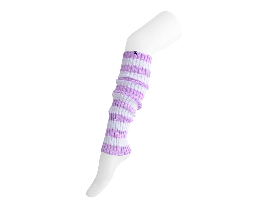 T.U.K. Shoes TSK1162 Purple & White Stripe Knit Leg Warmer TSK1162-OS