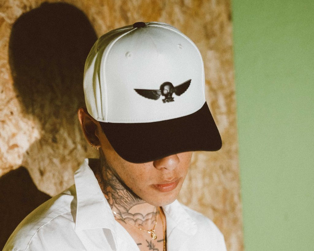 T.U.K. Shoes HT07 Black & Cream T.U.K. Wing Pin Hat HT07-OS