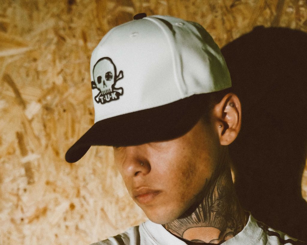 T.U.K. Shoes HT08 Black & Cream Skull Logo Hat HT08-OS