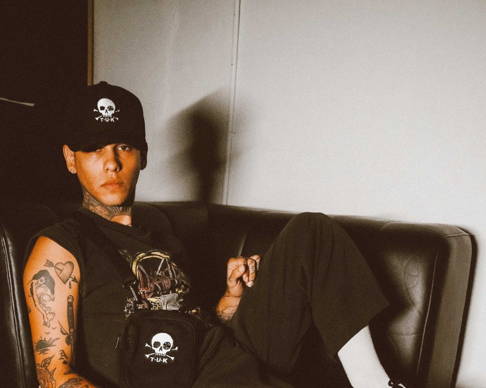 T.U.K. Shoes HT05 Black Skull Logo Hat HT05-OS