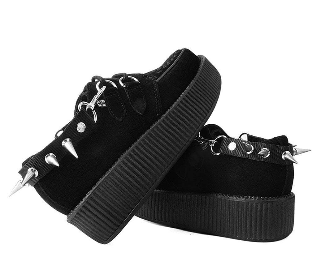 T.U.K. Shoes SA04 Spiked Black Bondage Shoe Straps