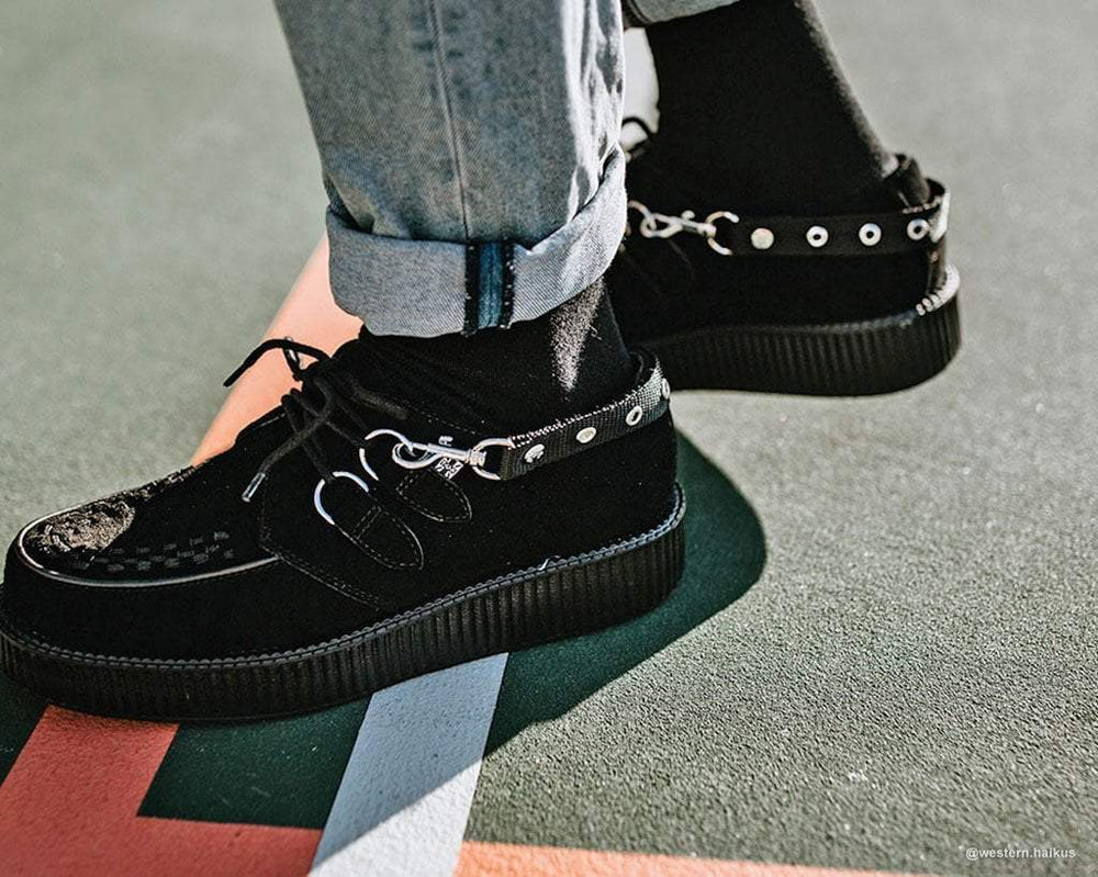 T.U.K. Shoes SA02 Eyelet Black Bondage Shoe Straps
