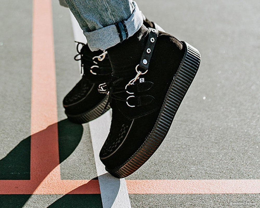 T.U.K. Shoes SA02 Eyelet Black Bondage Shoe Straps