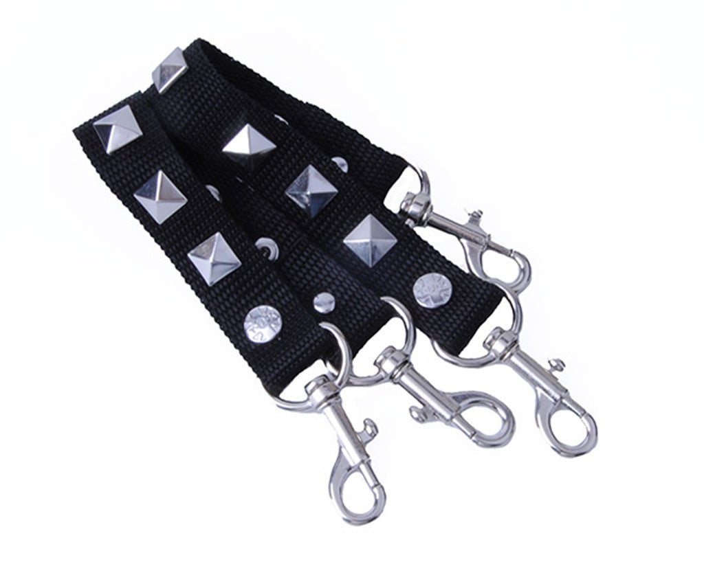 T.U.K. Shoes SA16 Silver Pyramid Stud Bondage Strap