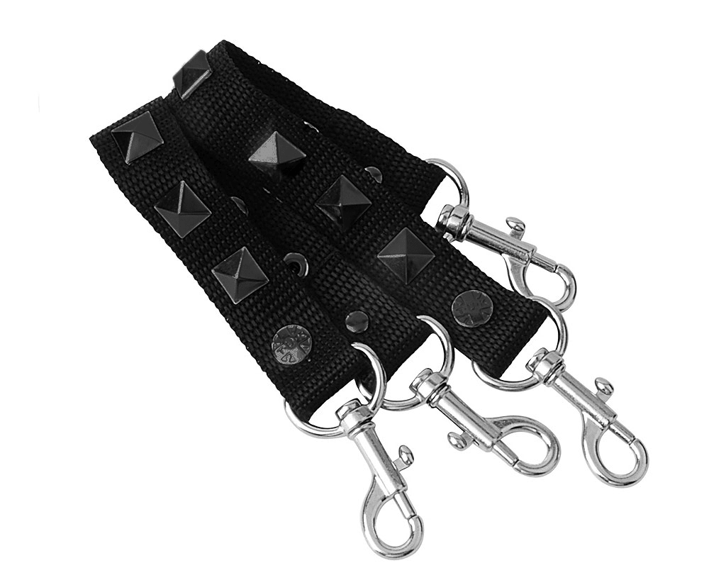 T.U.K. Shoes SA03 Pyramid Black Bondage Shoe Straps