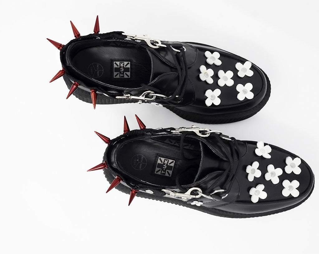 T.U.K. Shoes SA14 Spiked Red Bondage Shoe Straps