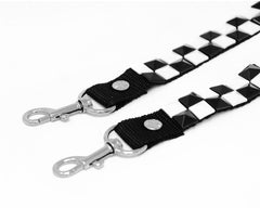 T.U.K. Shoes SA11 Black & White Pyramid Bondage Shoe Strap